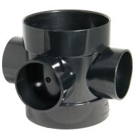 FloPlast Black PVC-U SP583 Short Boss Pipe 110mm