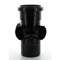 Marley Black Boss Pipe Push-Fit Socket/Spigot 82mm